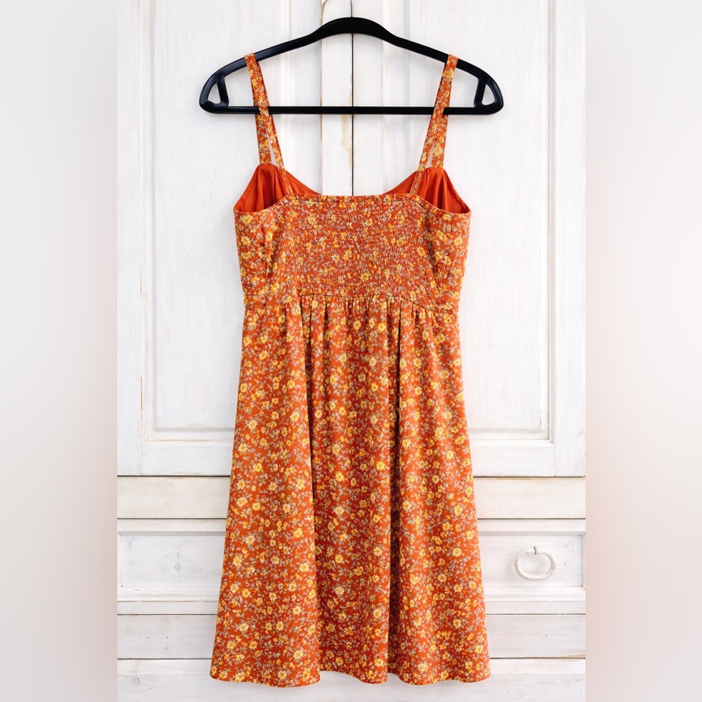 Abercrombie & Fitch Fall Floral Rust/Orange Sundress – Size XS – NWT - Picture 3 of 5